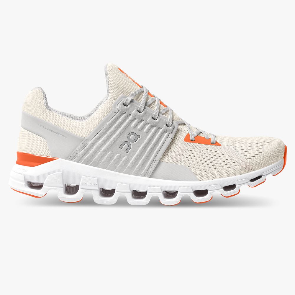 On Cloudswift - Road Shoe For Urban Running - White | Flame ON95XF63