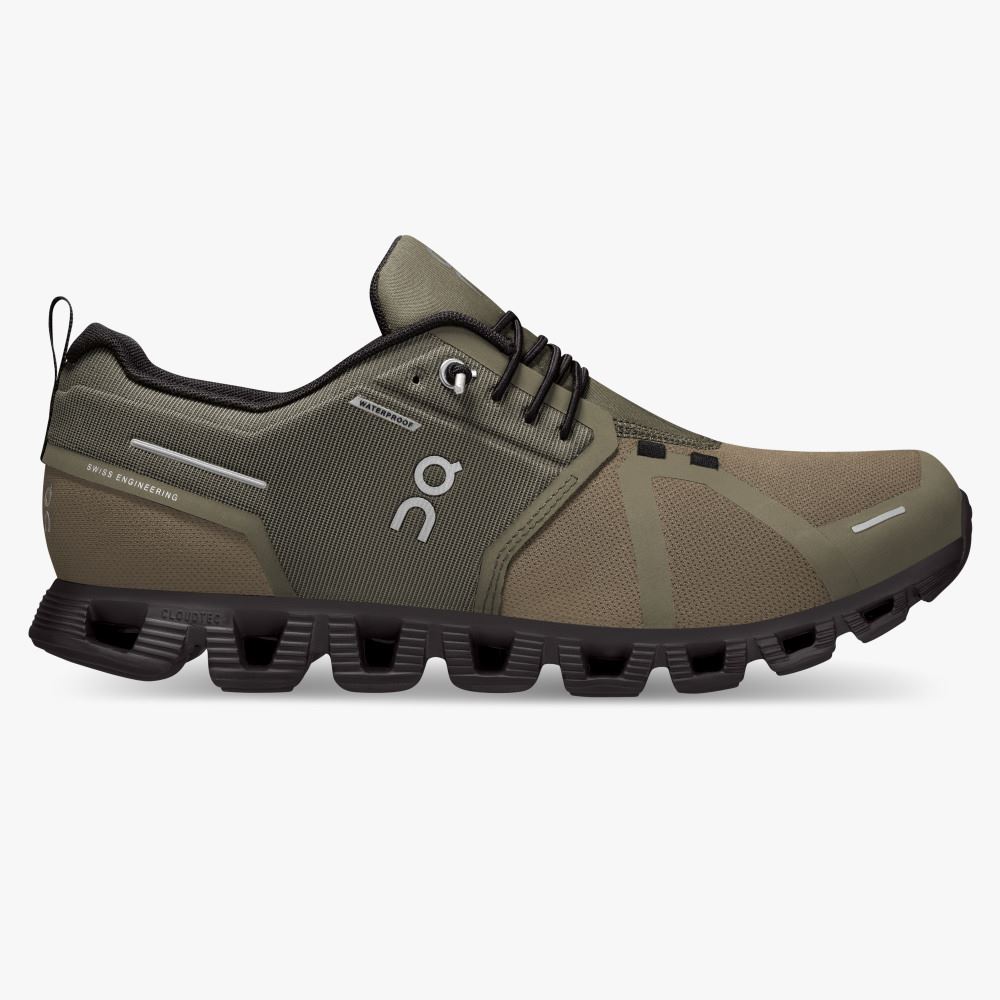 On Running 5 Waterproof - Lightweight Waterproof Running Shoe - Olive | Black ON95XF174