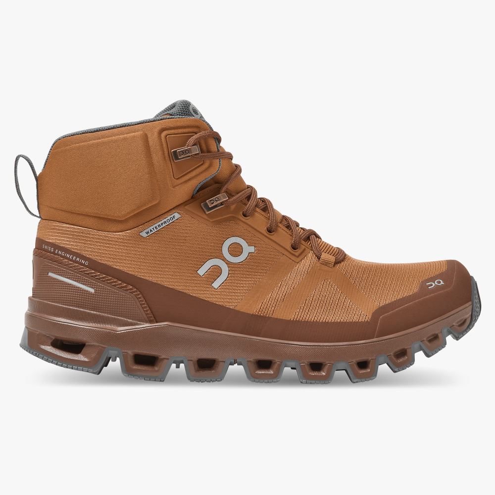 On Cloudrock Waterproof - The Lightweight Hiking Boot - Pecan | Rock ON95XF95 - Click Image to Close