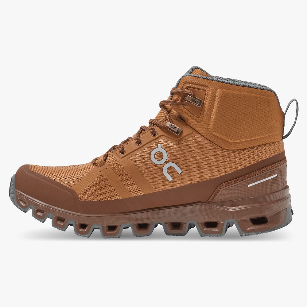 On Cloudrock Waterproof - The Lightweight Hiking Boot - Pecan | Rock ON95XF95 - Click Image to Close