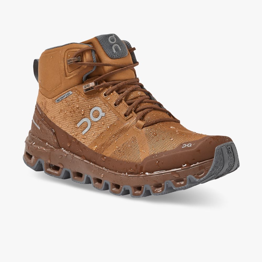 On Cloudrock Waterproof - The Lightweight Hiking Boot - Pecan | Rock ON95XF95