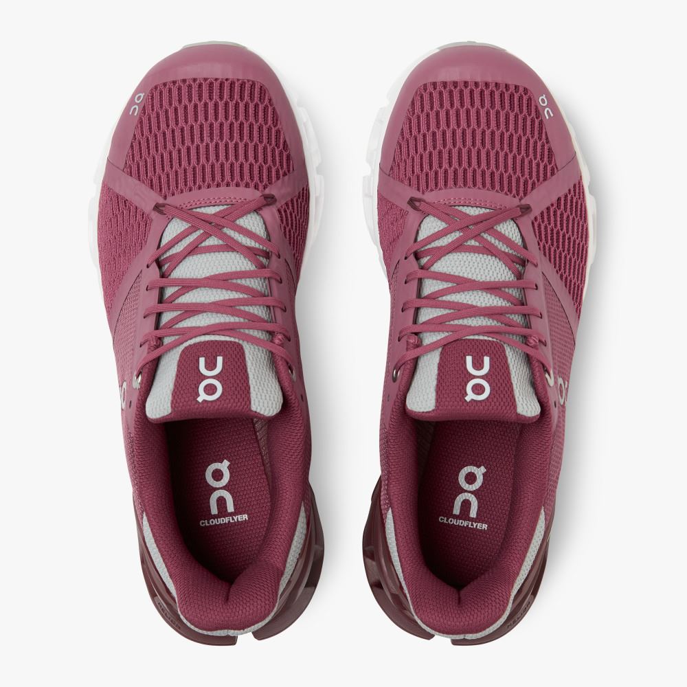 On Cloudflyer: Supportive Running Shoe. Light & Stable - Magenta | Mulberry ON95XF131