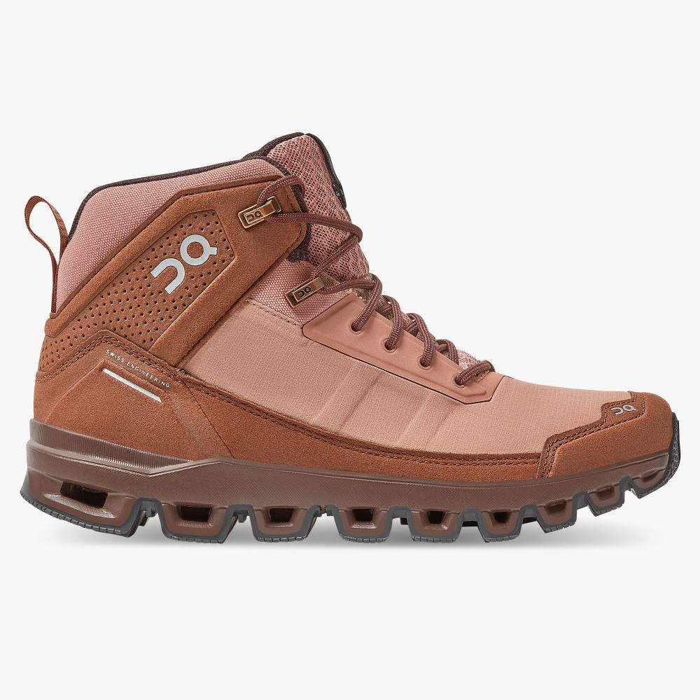 On Cloudridge: ultralight, high-comfort hiking boot - Mocha | Pebble ON95XF92