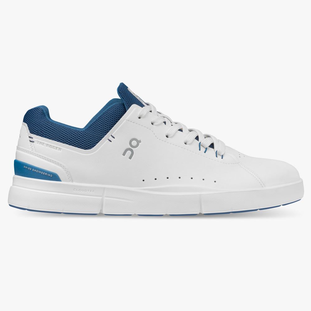 On THE ROGER Advantage: the versatile everyday sneaker - White | Cobalt ON95XF271