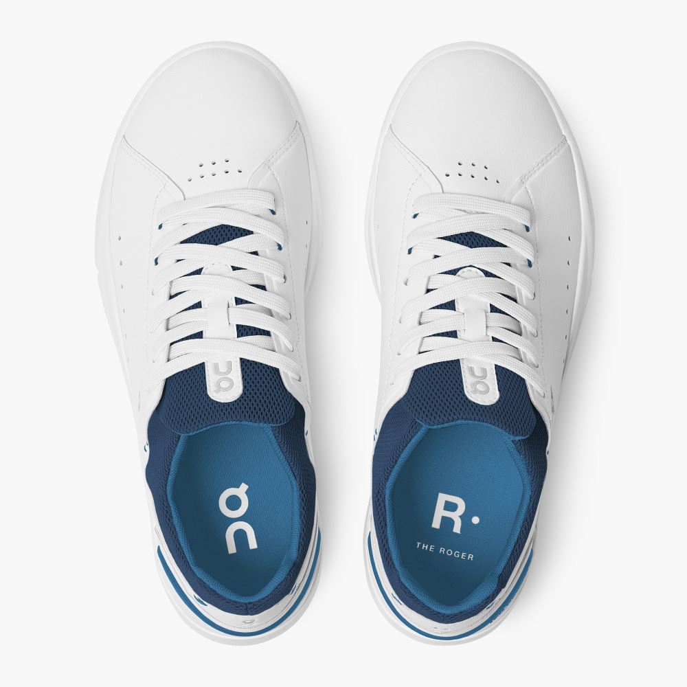 On THE ROGER Advantage: the versatile everyday sneaker - White | Cobalt ON95XF271