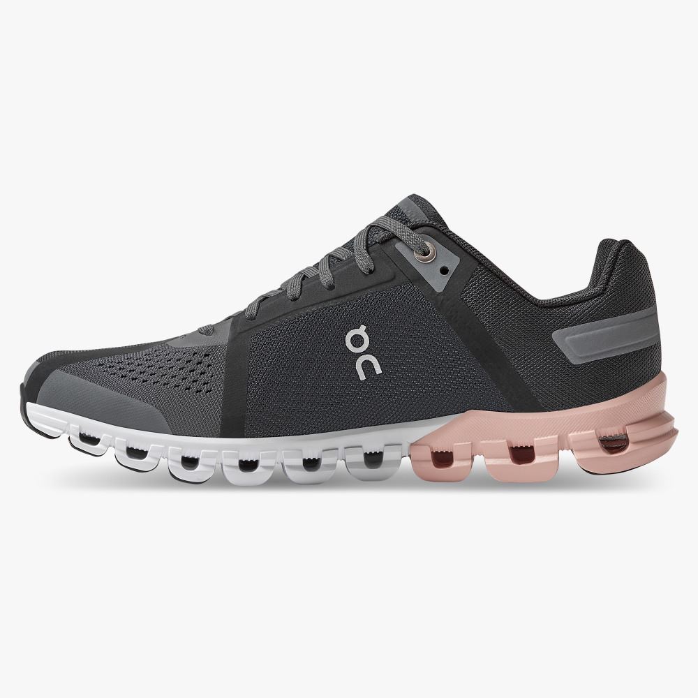 On New Cloudflow Wide: wide fit cushioned running shoe - Rock | Rose ON95XF129