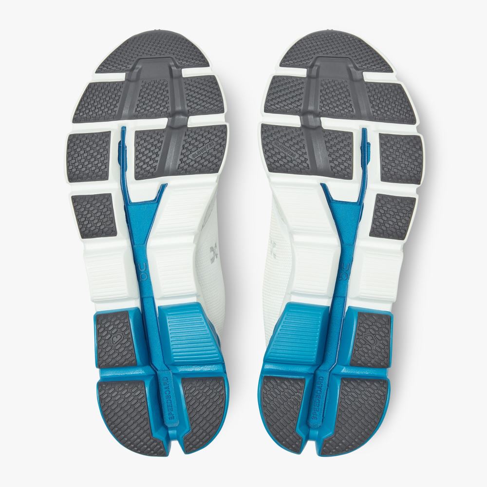 On Cloudflyer: Supportive Running Shoe. Light & Stable - White | Blue ON95XF48