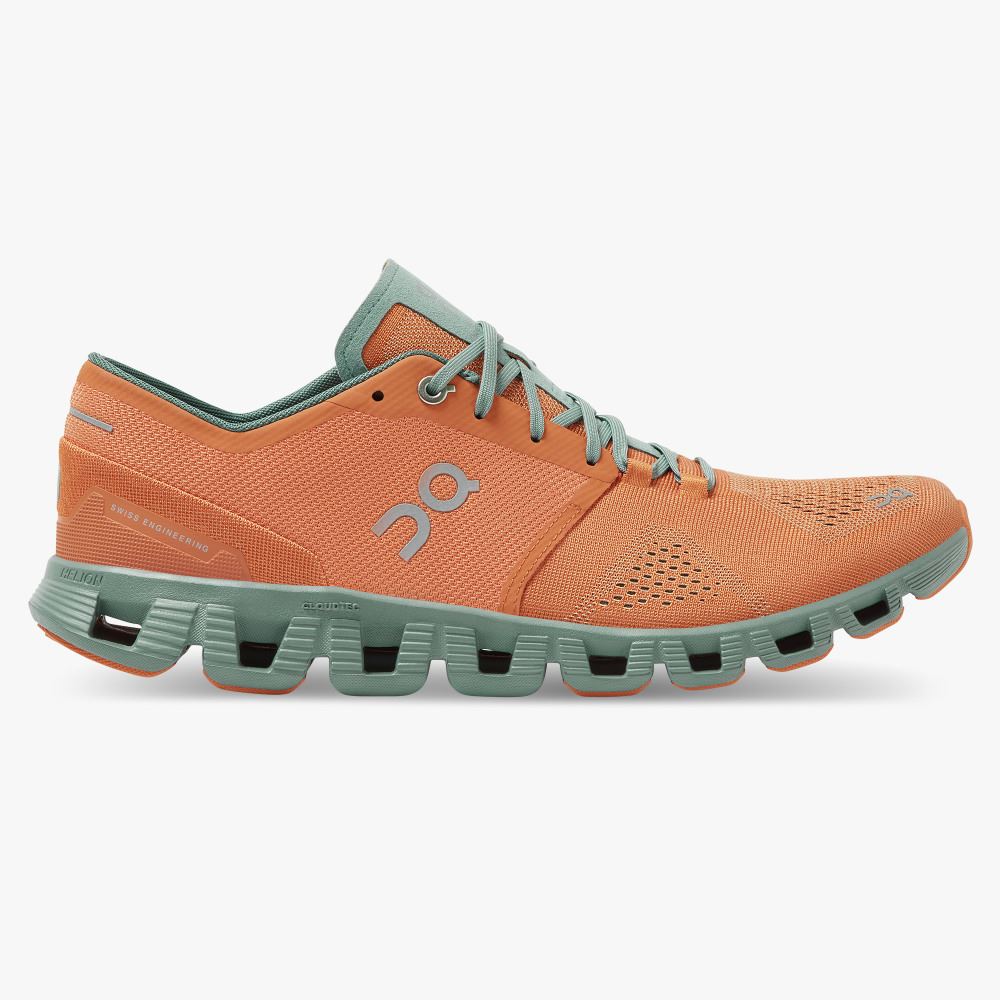 On New Cloud X - Workout and Cross Training Shoe - Orange | Sea ON95XF242