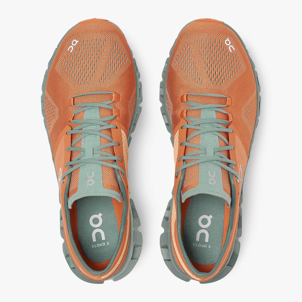 On New Cloud X - Workout and Cross Training Shoe - Orange | Sea ON95XF242