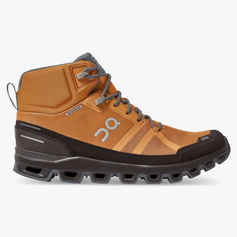 On Cloudrock Waterproof - The Lightweight Hiking Boot - Pecan | Brown ON95XF14 - Click Image to Close