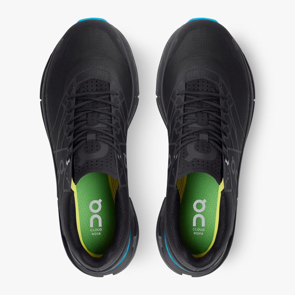 On The Cloudnova Z5: the new hybrid shoe - Black | Cyan ON95XF252 - Click Image to Close