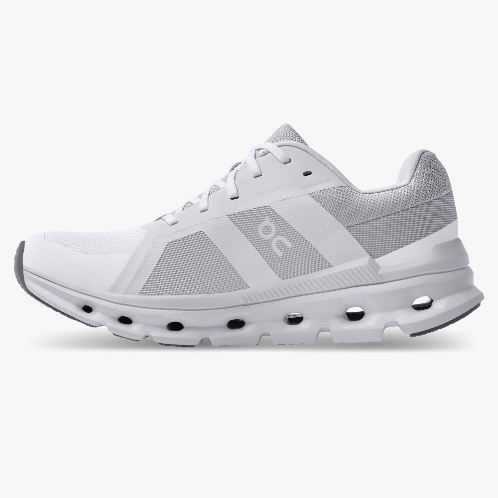 On The Cloudrunner: Supportive & Breathable Running Shoe - White | Frost ON95XF112