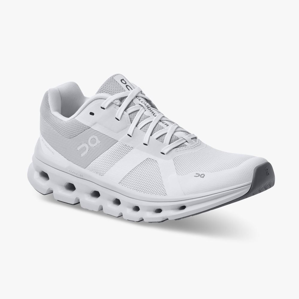 On The Cloudrunner: Supportive & Breathable Running Shoe - White | Frost ON95XF112