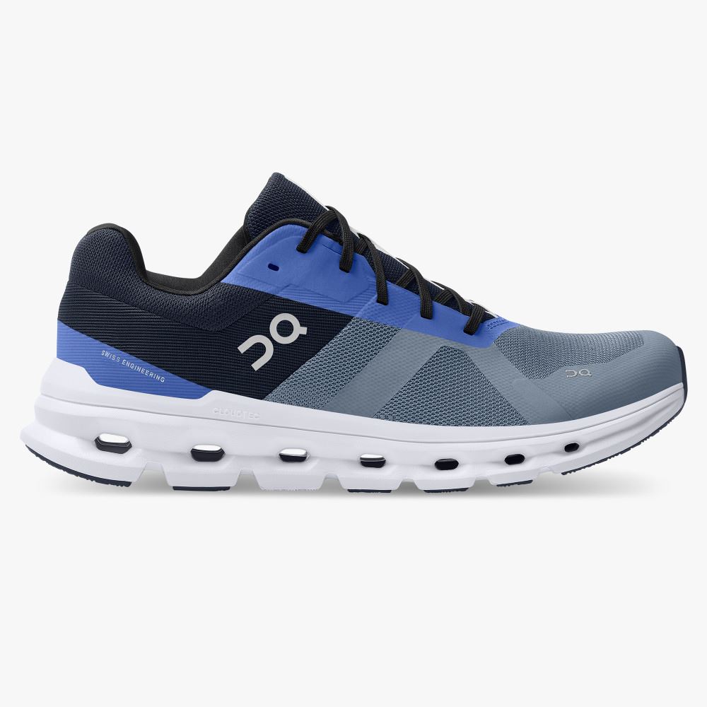 On The Cloudrunner: Supportive & Breathable Running Shoe - Metal | Midnight ON95XF29