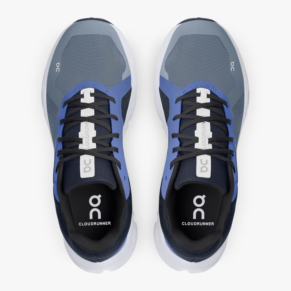 On The Cloudrunner: Supportive & Breathable Running Shoe - Metal | Midnight ON95XF29