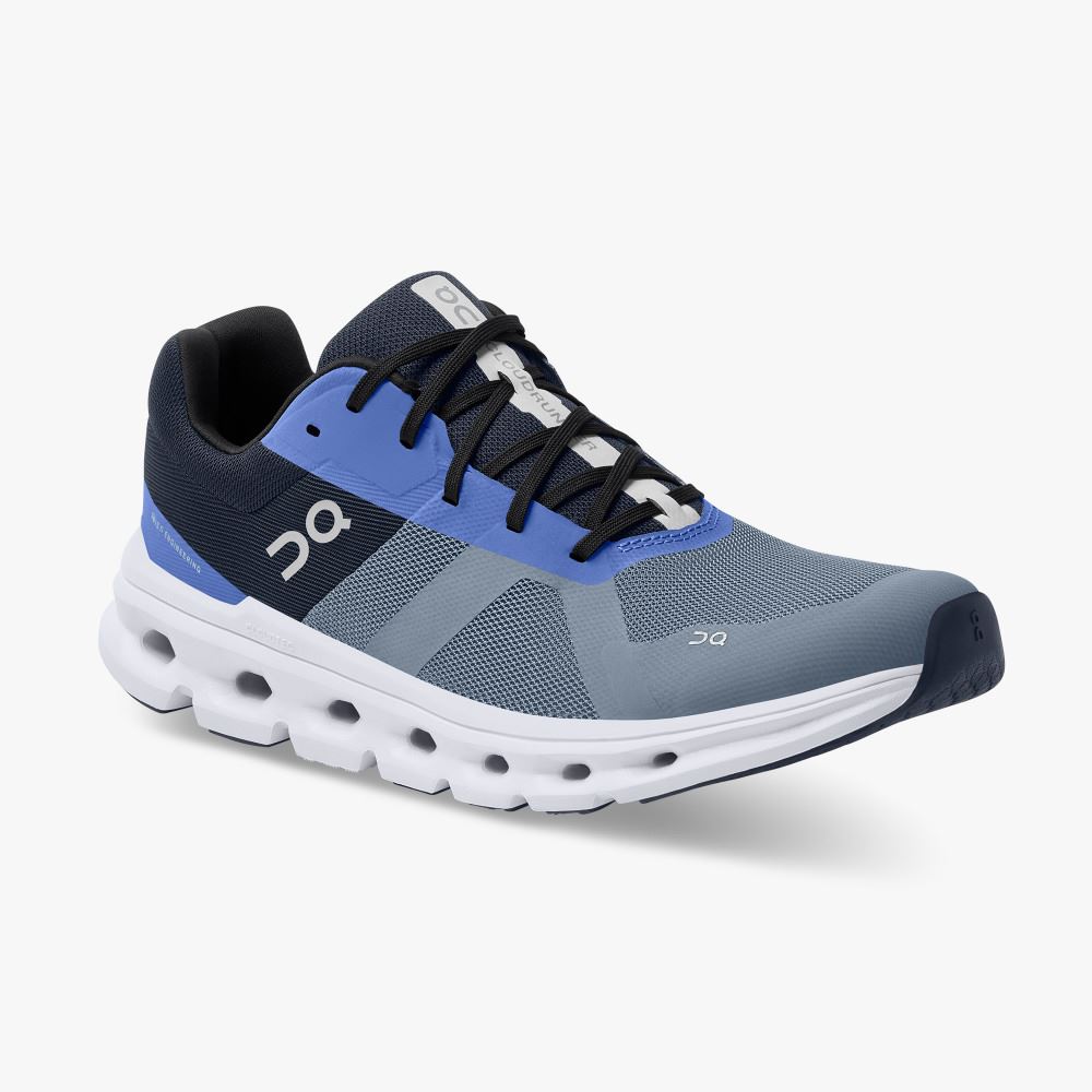 On The Cloudrunner: Supportive & Breathable Running Shoe - Metal | Midnight ON95XF29