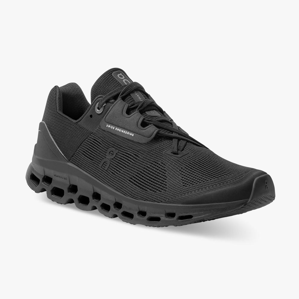 On Cloudstratus: Maximum Cushioned Running Shoe - Black ON95XF138