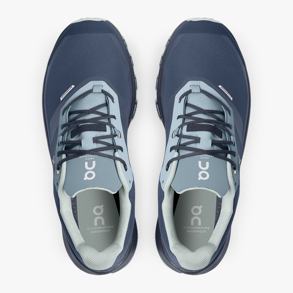 On Cloudventure Waterproof: Trail Running Shoe - Denim | Midnight ON95XF84 - Click Image to Close