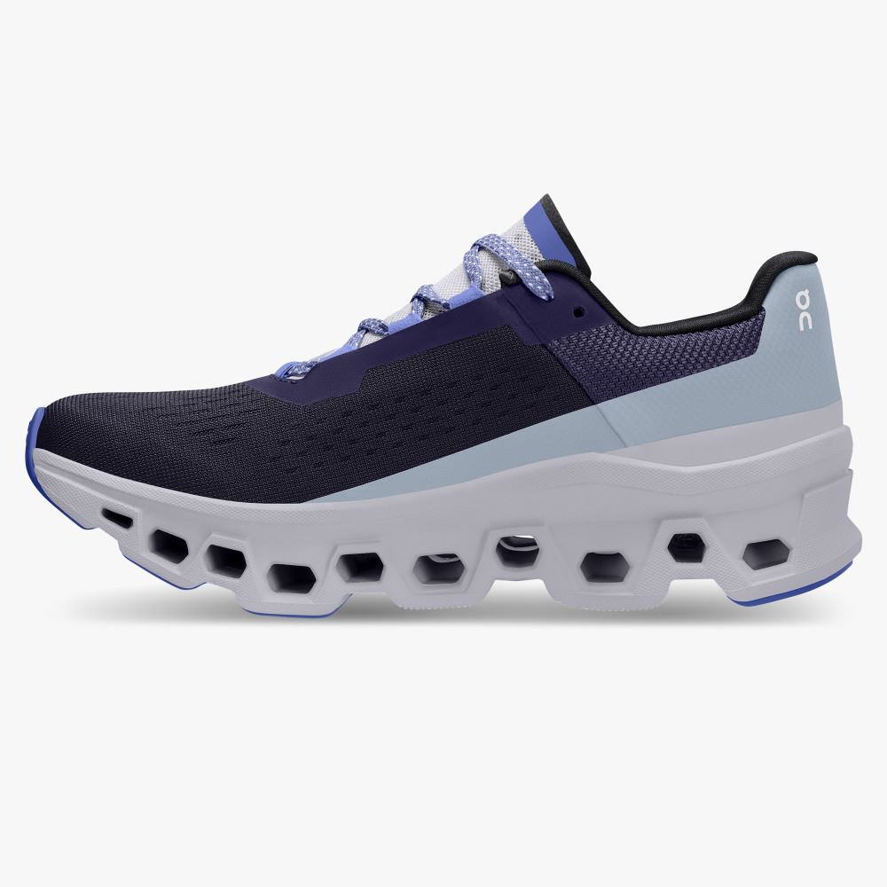 On The Cloudmonster: Lightweight cushioned running shoe - Acai | Lavender ON95XF117