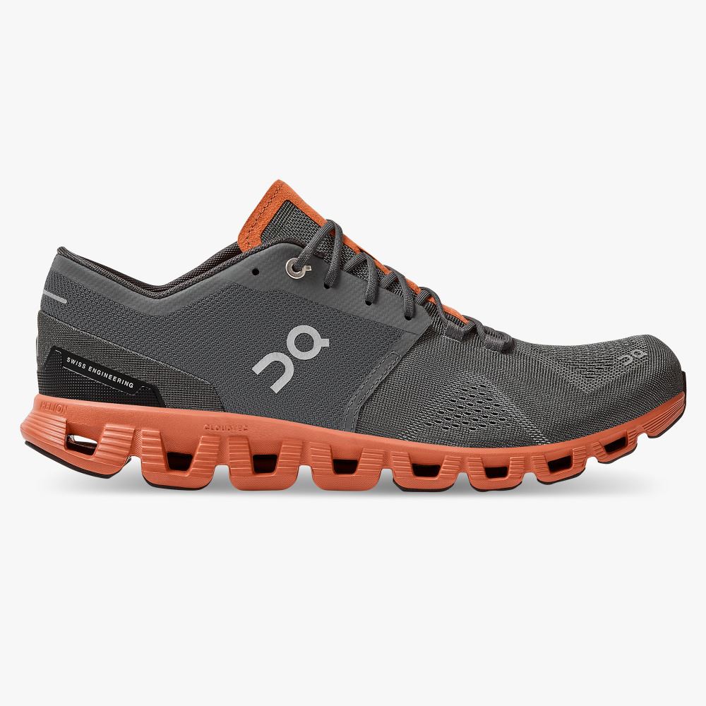 On New Cloud X - Workout and Cross Training Shoe - Rust | Rock ON95XF243