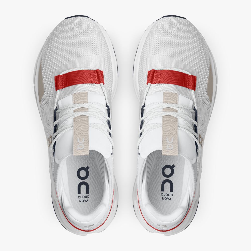 On Runningnova - The lightweight sneaker for all-day comfort - White | Red ON95XF262