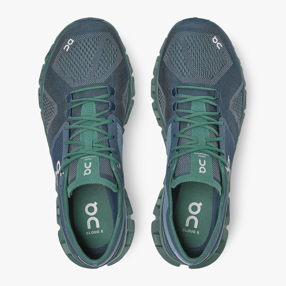 On New Cloud X - Workout and Cross Training Shoe - Storm | Tide ON95XF244