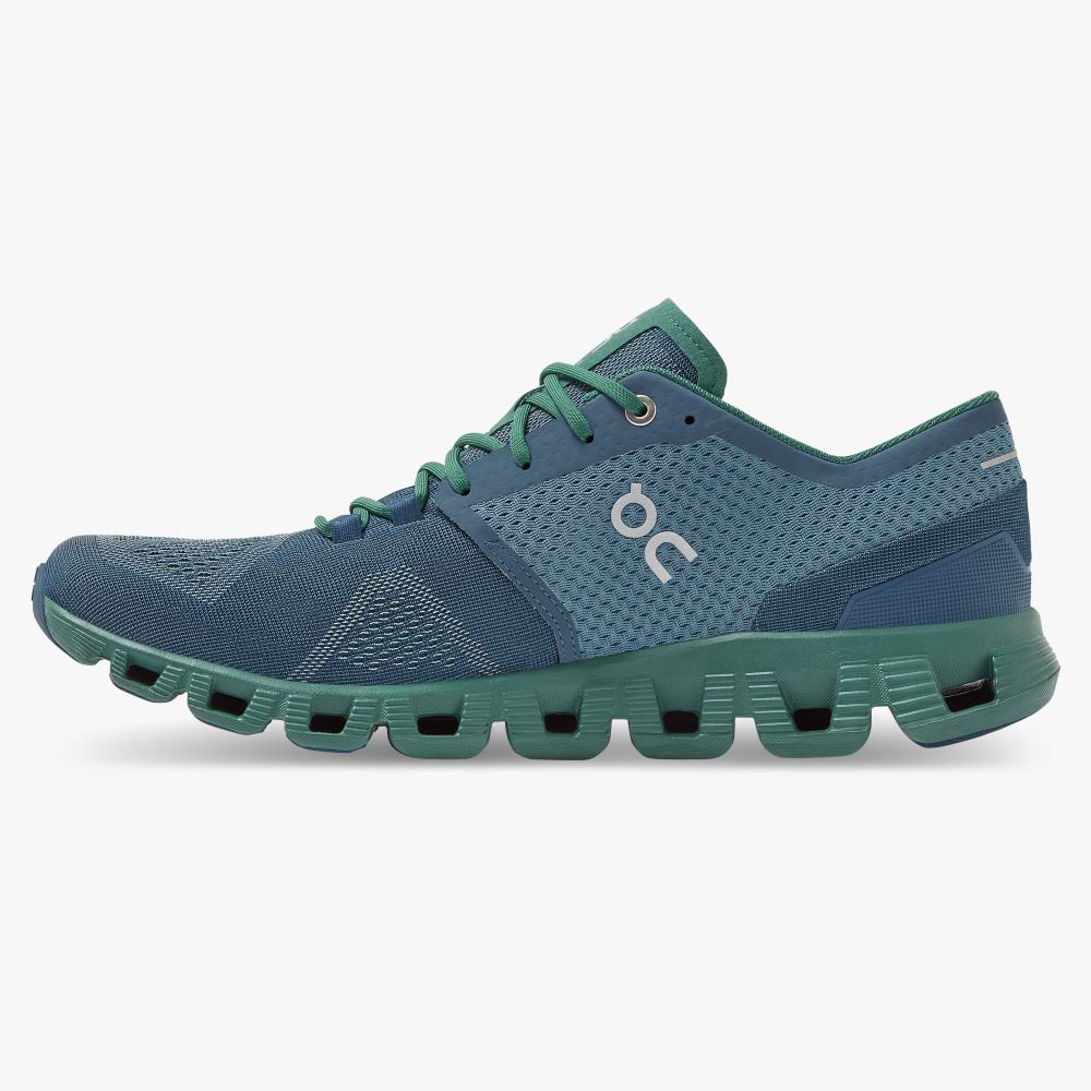 On New Cloud X - Workout and Cross Training Shoe - Storm | Tide ON95XF244