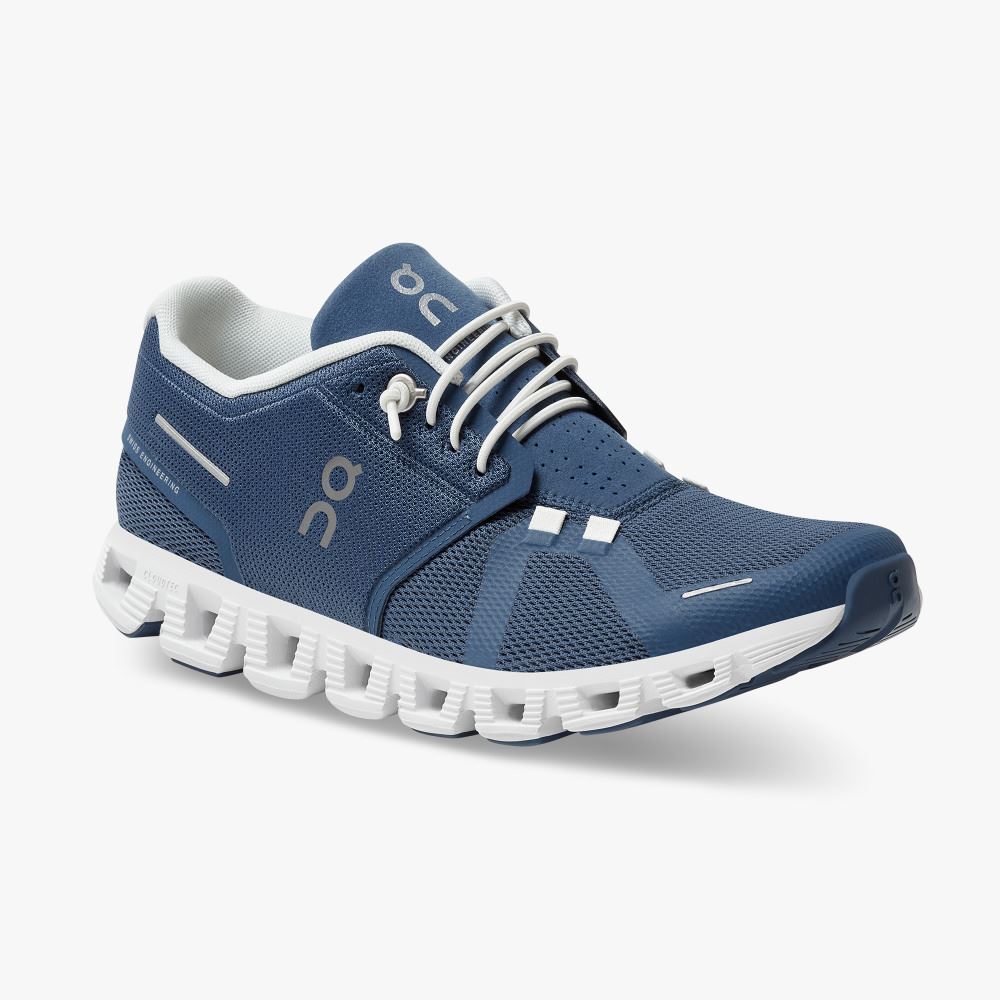 On Running 5 - the lightweight shoe for everyday performance - Denim | White ON95XF303