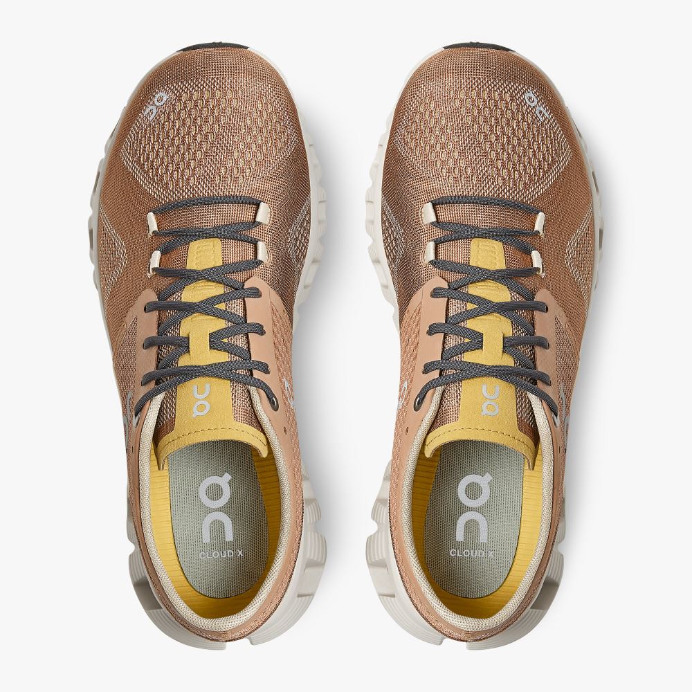 On New Cloud X - Workout and Cross Training Shoe - Mocha | Sand ON95XF360