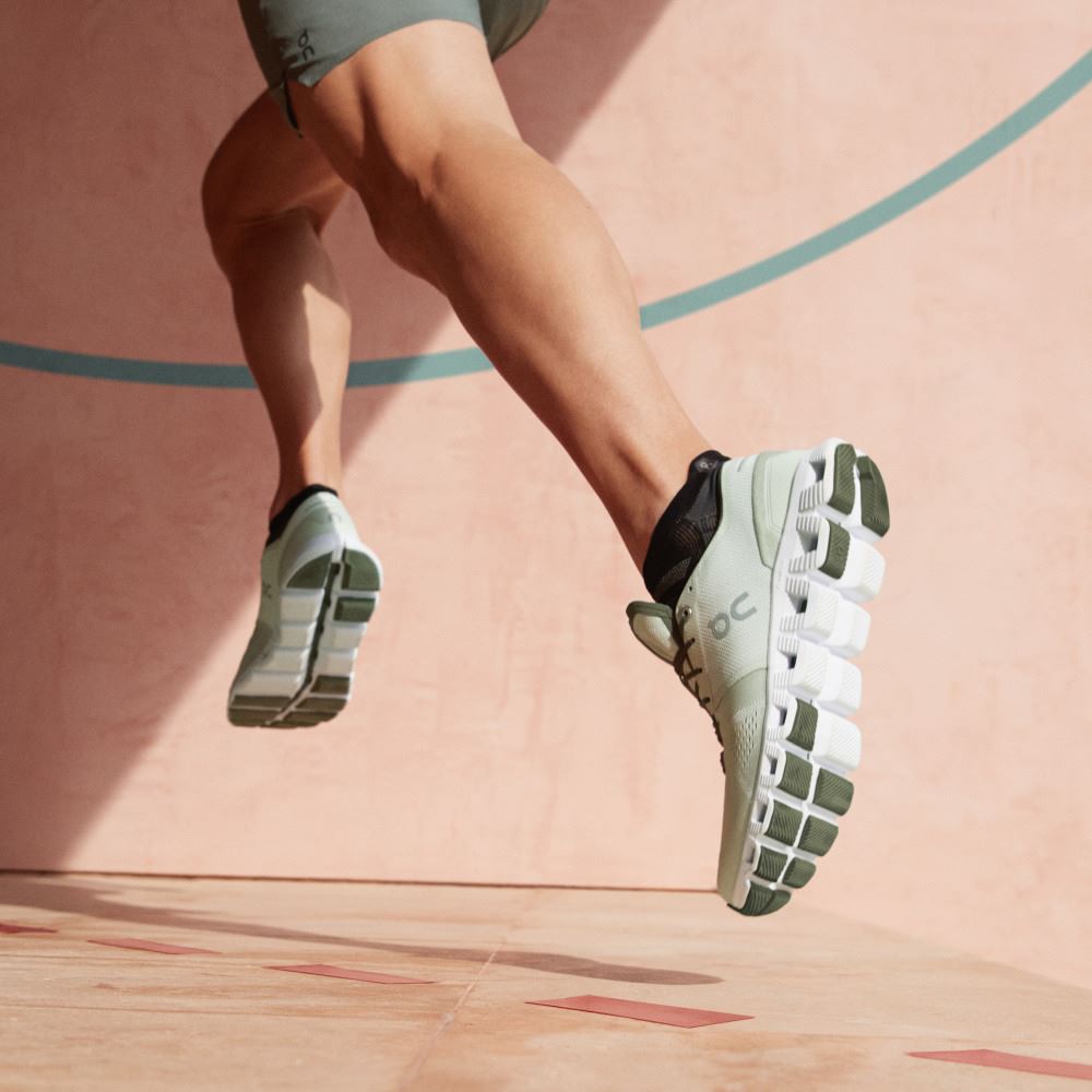 On New Cloud X - Workout and Cross Training Shoe - Aloe | White ON95XF239