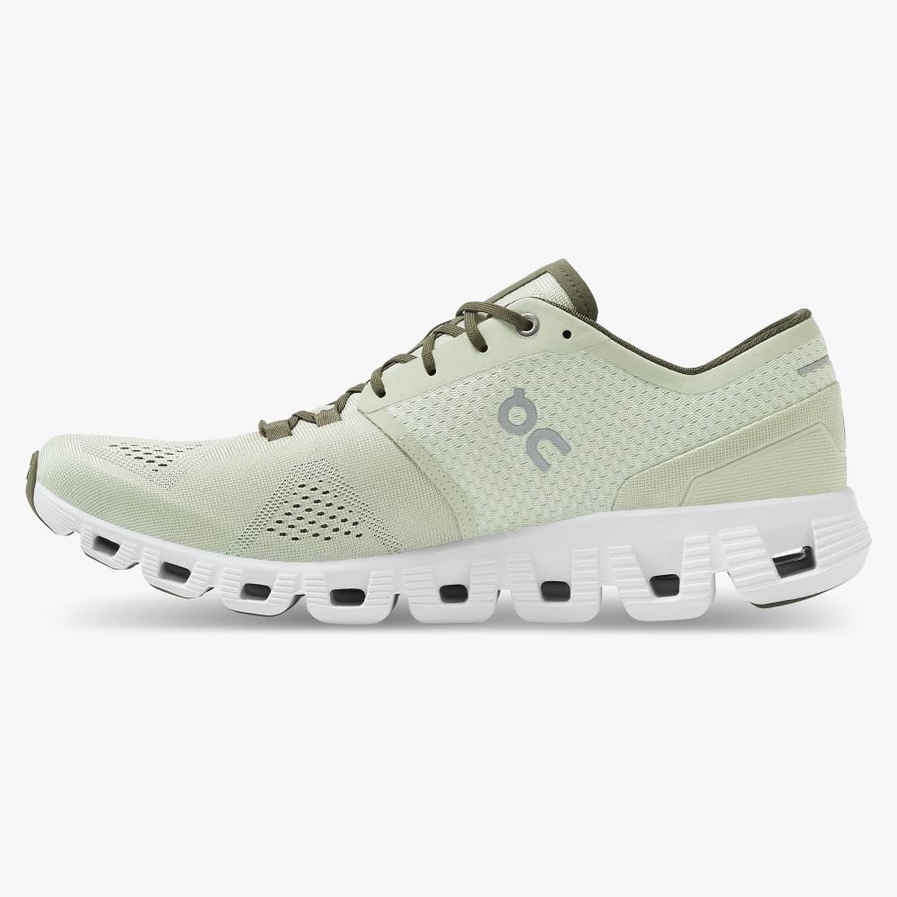 On New Cloud X - Workout and Cross Training Shoe - Aloe | White ON95XF239 - Click Image to Close