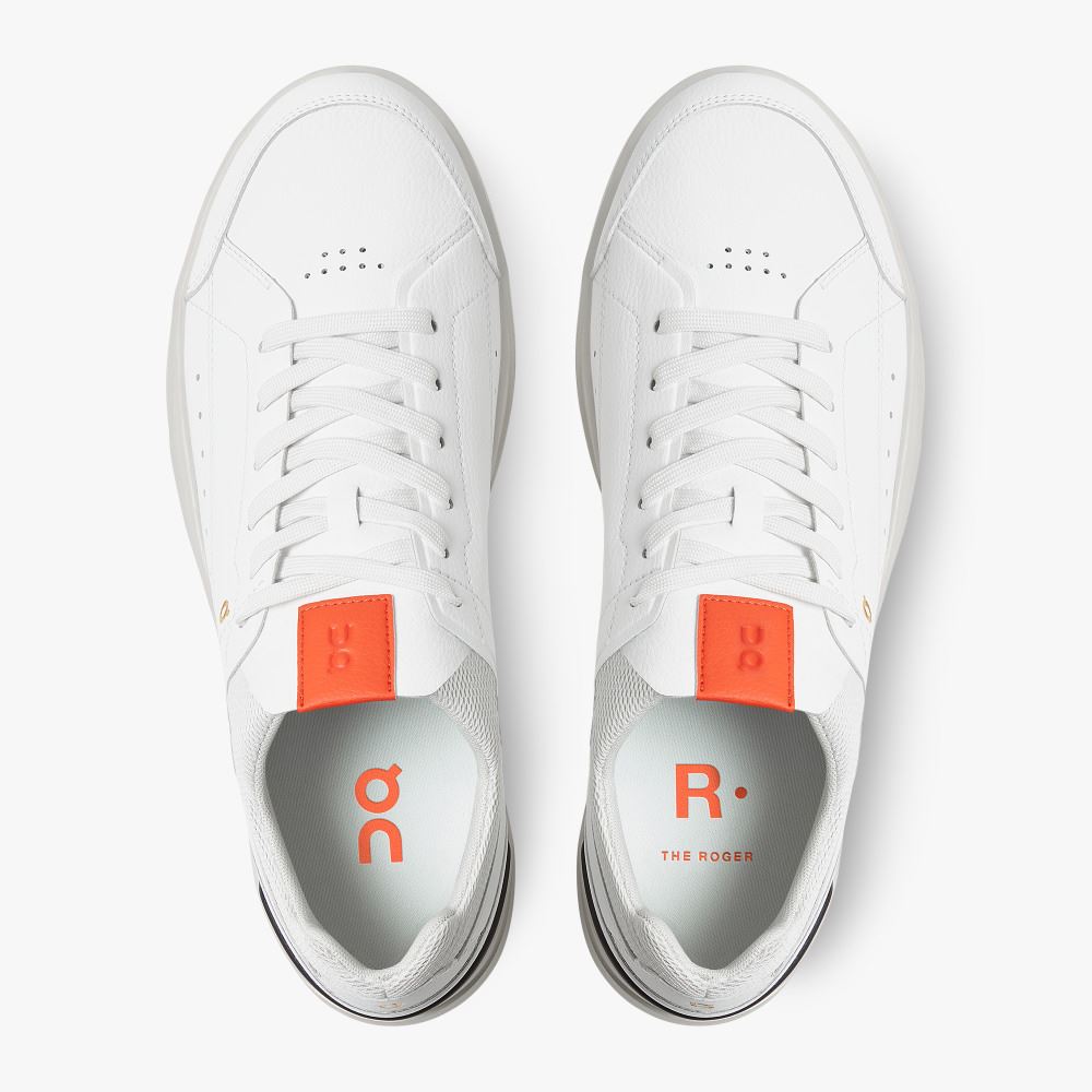 On THE ROGER: tennis-inspired sneaker by On & Roger Federer - White | Flame ON95XF279