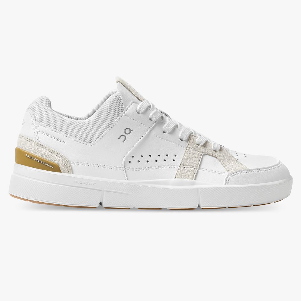 On THE ROGER Clubhouse: the expressive everyday sneaker - White | Bronze ON95XF403