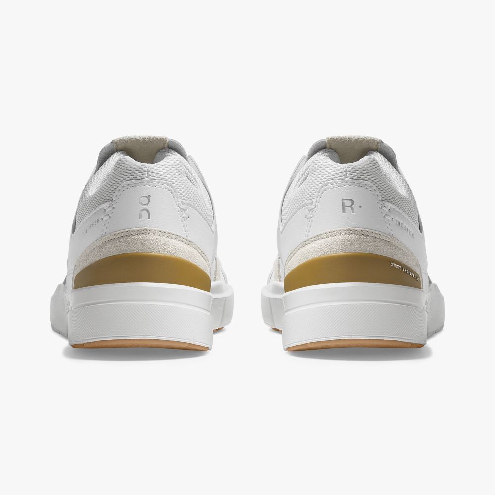 On THE ROGER Clubhouse: the expressive everyday sneaker - White | Bronze ON95XF403