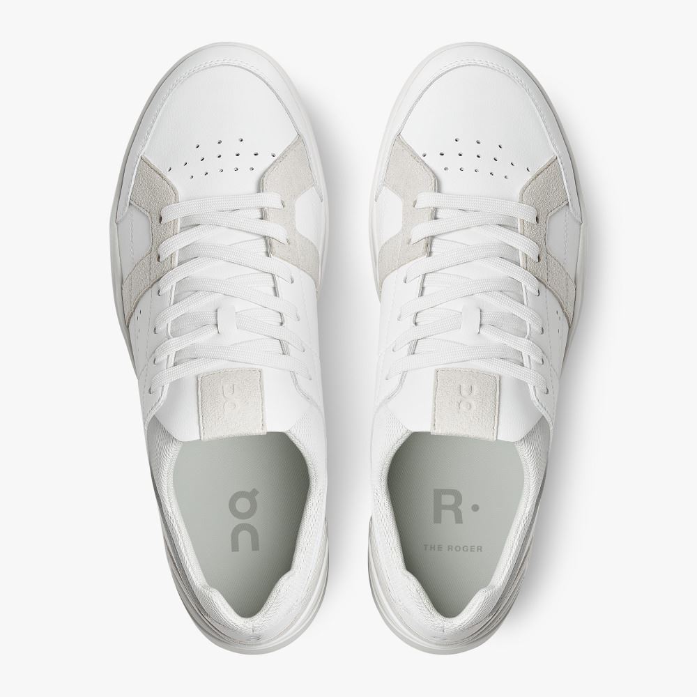 On THE ROGER Clubhouse: the expressive everyday sneaker - White | Sand ON95XF290