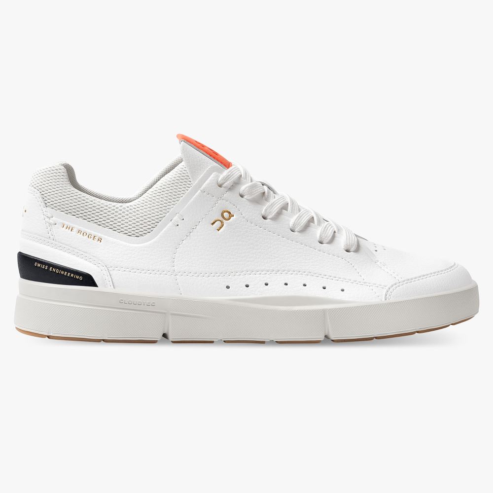 On THE ROGER: tennis-inspired sneaker by On & Roger Federer - White | Flame ON95XF392