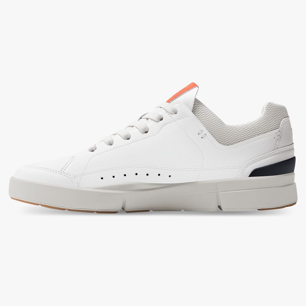 On THE ROGER: tennis-inspired sneaker by On & Roger Federer - White | Flame ON95XF392