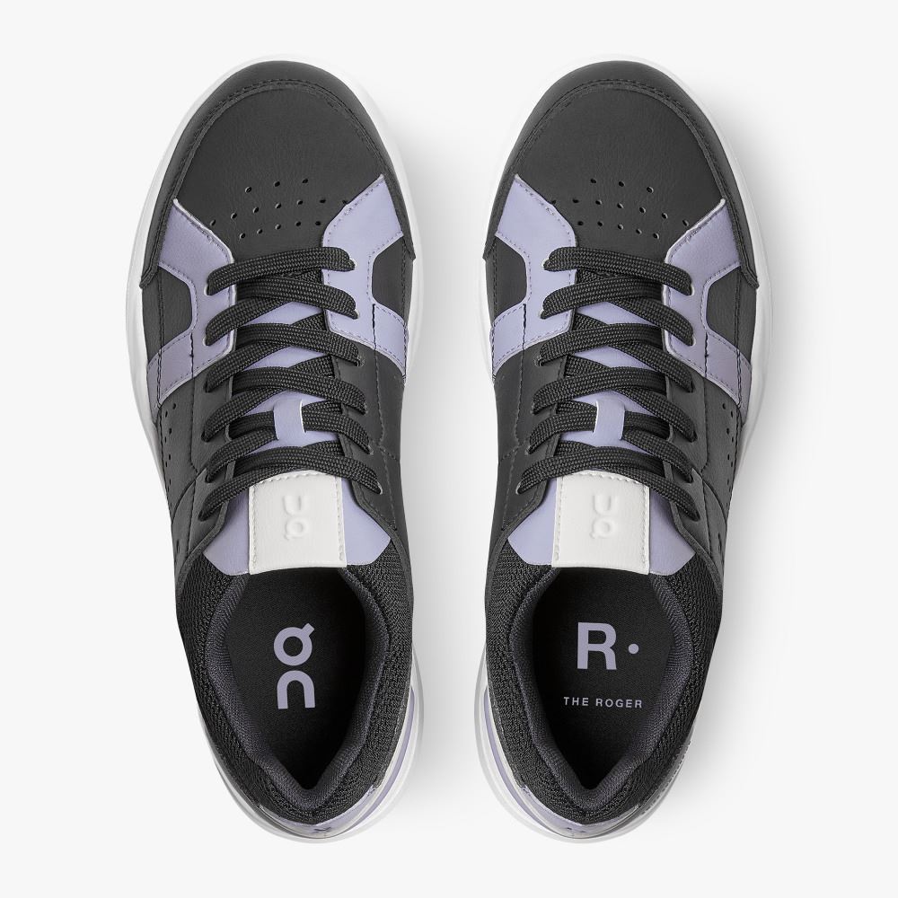 On THE ROGER Clubhouse: the expressive everyday sneaker - Black | Lavender ON95XF399