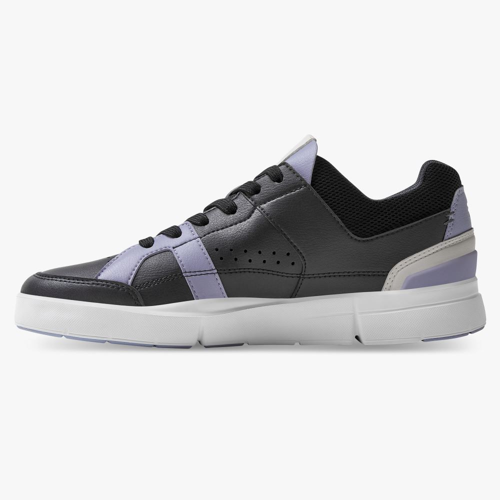 On THE ROGER Clubhouse: the expressive everyday sneaker - Black | Lavender ON95XF399