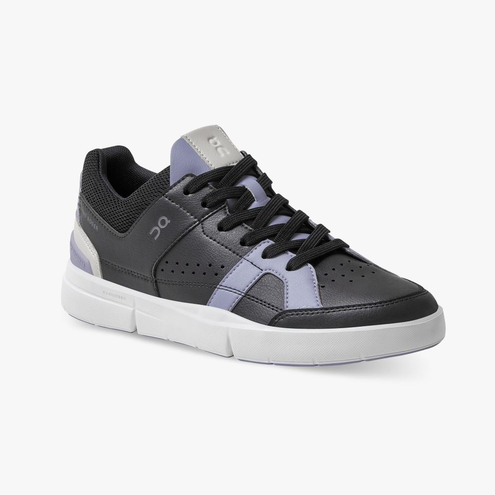 On THE ROGER Clubhouse: the expressive everyday sneaker - Black | Lavender ON95XF399
