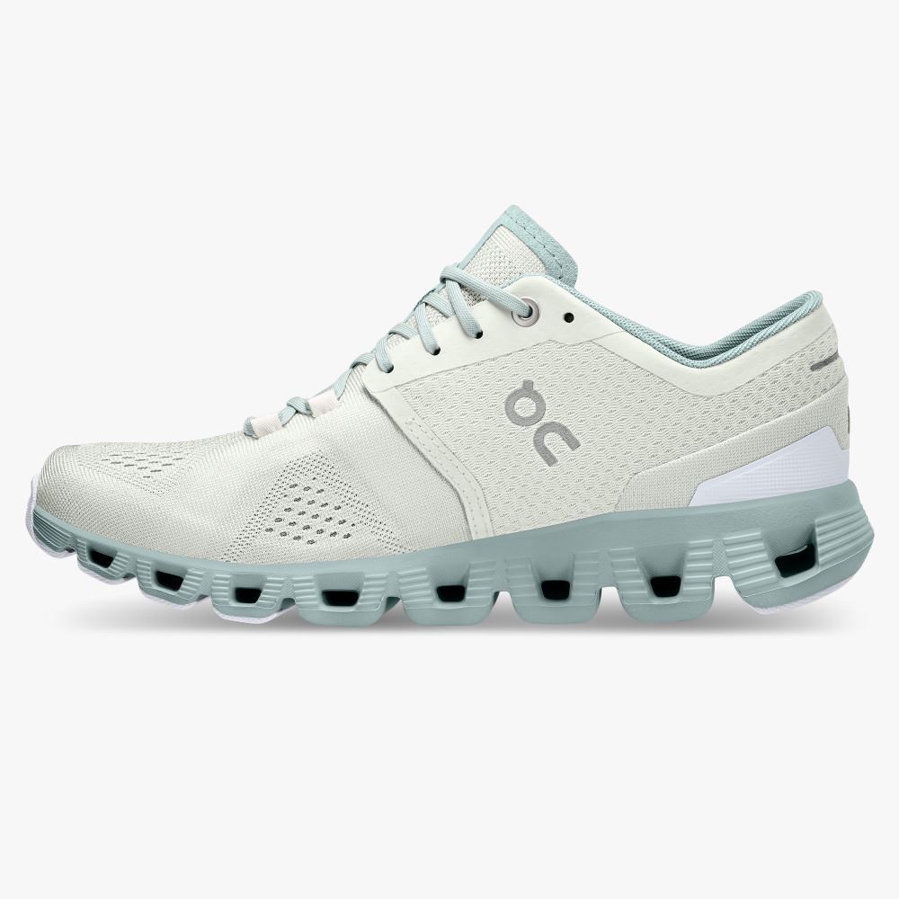 On New Cloud X - Workout and Cross Training Shoe - Aloe | Surf ON95XF357 - Click Image to Close