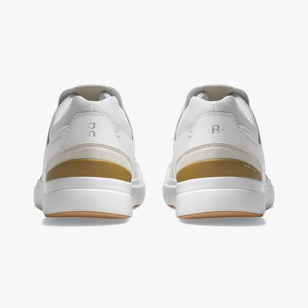 On THE ROGER Clubhouse: the expressive everyday sneaker - White | Bronze ON95XF289