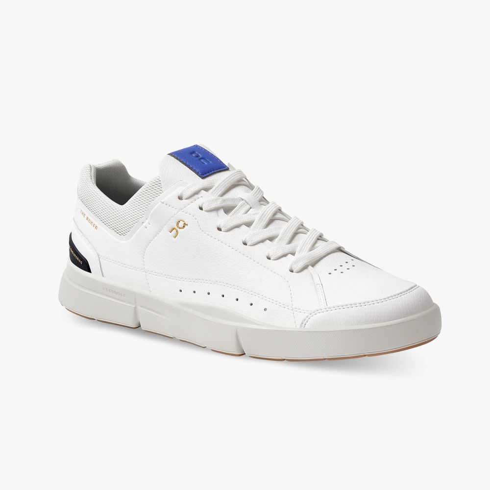 On THE ROGER: tennis-inspired sneaker by On & Roger Federer - White | Indigo ON95XF281