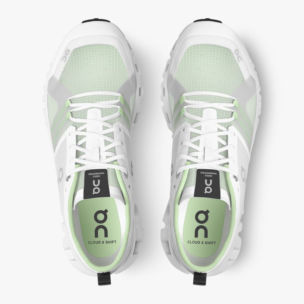 On Running X Shift: Colorful Lightweight Workout Shoe - White | Matcha ON95XF355 - Click Image to Close