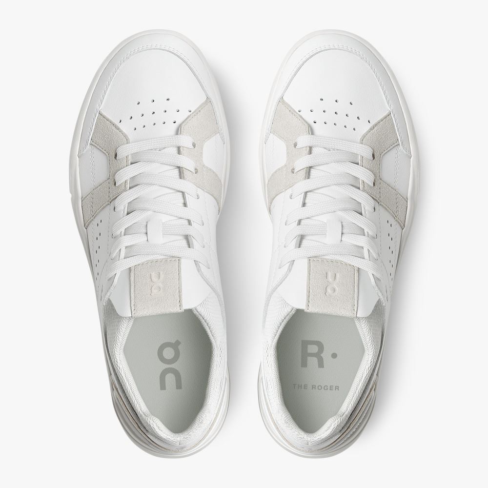 On THE ROGER Clubhouse: the expressive everyday sneaker - White | Sand ON95XF404