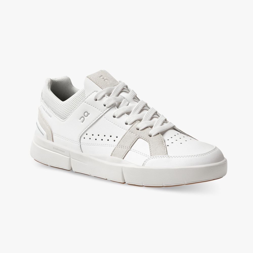 On THE ROGER Clubhouse: the expressive everyday sneaker - White | Sand ON95XF404 - Click Image to Close