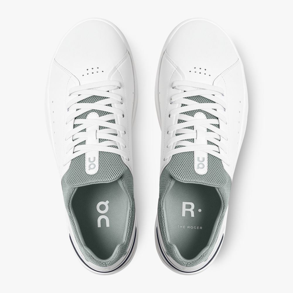 On THE ROGER Advantage: the versatile everyday sneaker - White | Eucalyptus ON95XF272