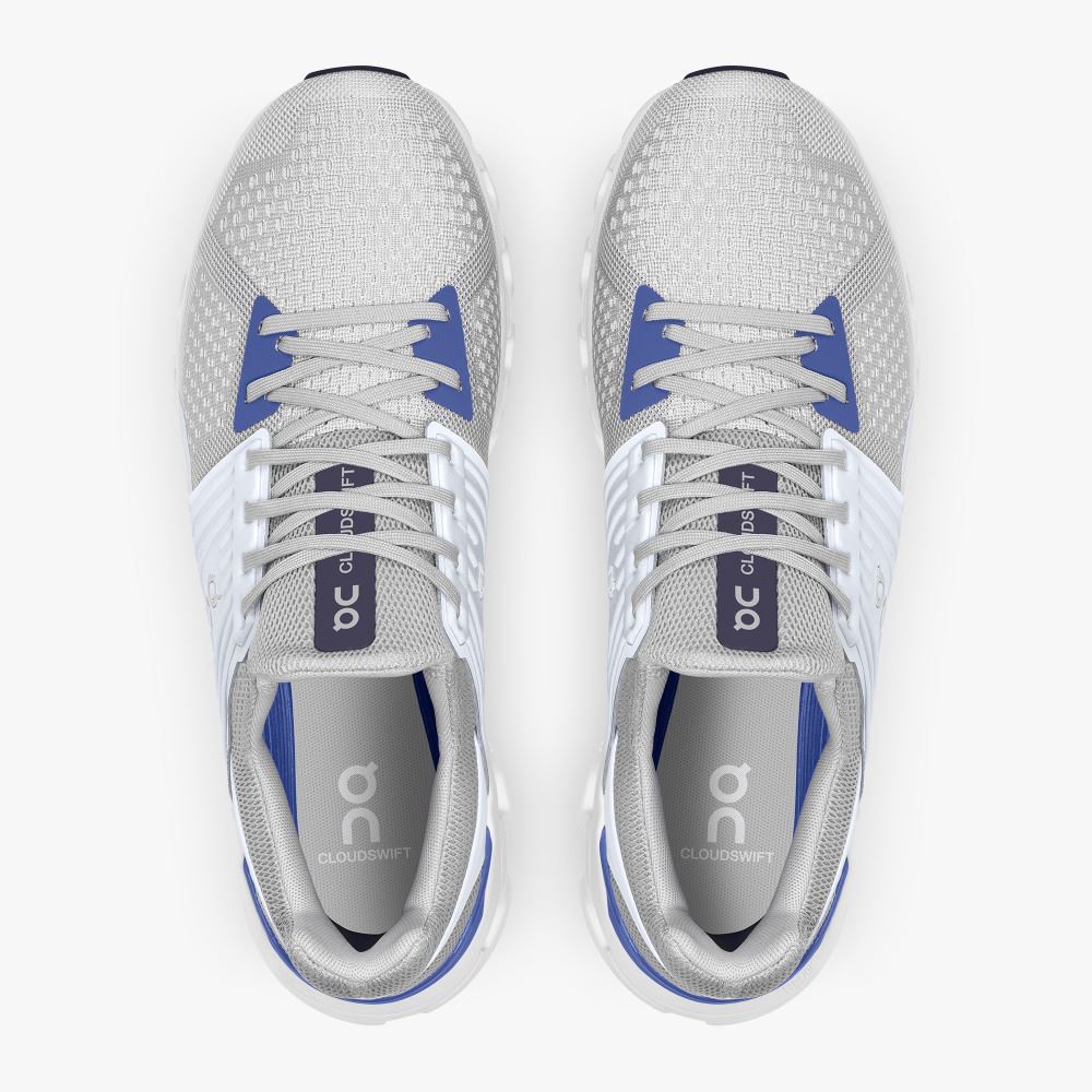 On Cloudswift - Road Shoe For Urban Running - Glacier | Cobalt ON95XF265 - Click Image to Close