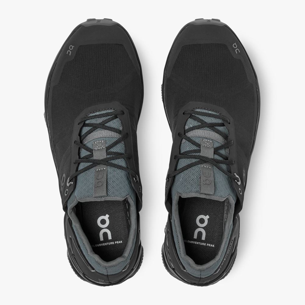 On Cloudventure Peak - Lightweight Trail Running Shoe - Black | Rock ON95XF164