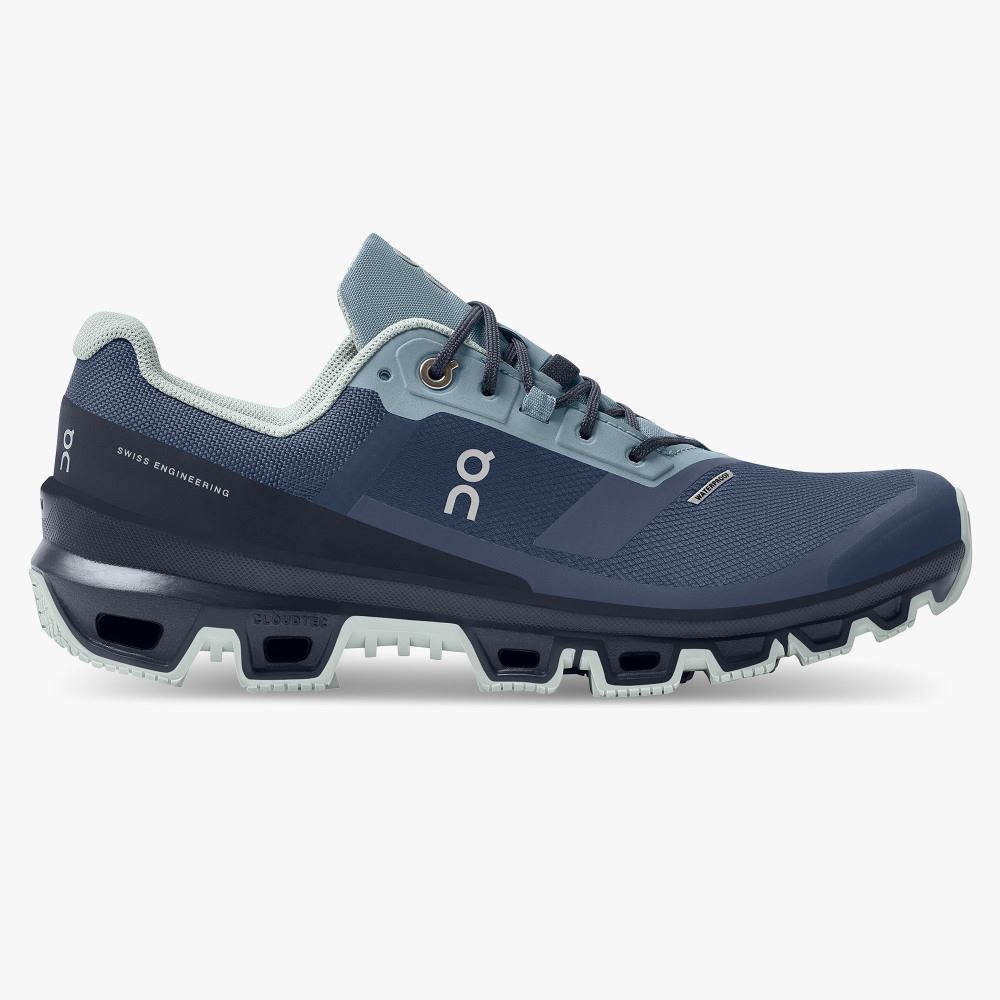 On Cloudventure Waterproof: Trail Running Shoe - Denim | Midnight ON95XF149